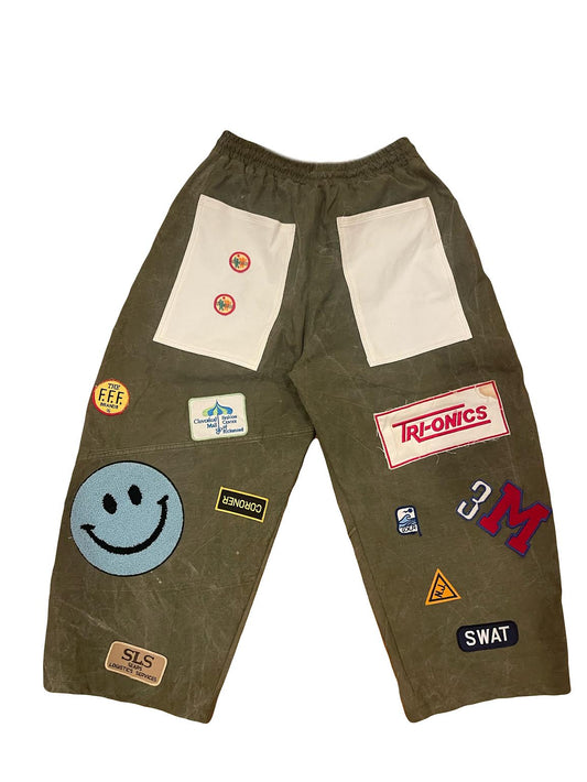 Patch Pants Olive