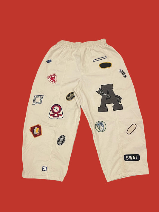 Patch Pants White